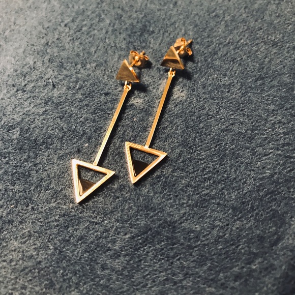 Gold "Arrow" Earrings | Japanese Sutairu - New! - Picture 6 of 6